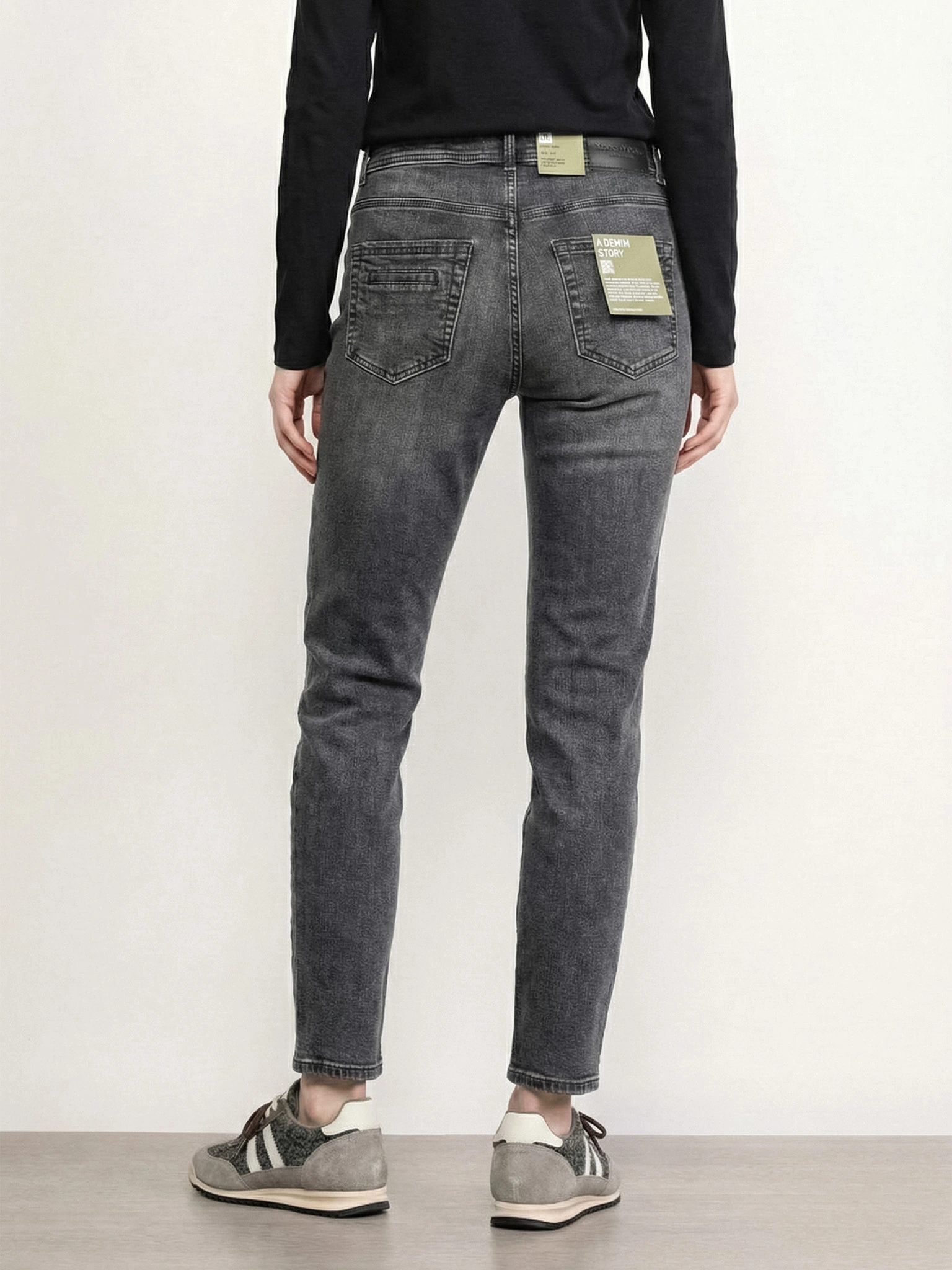 Джинсы графитового цвета из смесового хлопка